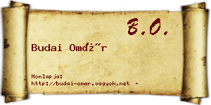 Budai Omár névjegykártya
